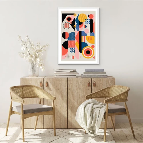 Poster in white frmae - Composition: Have Fun - 40x50 cm