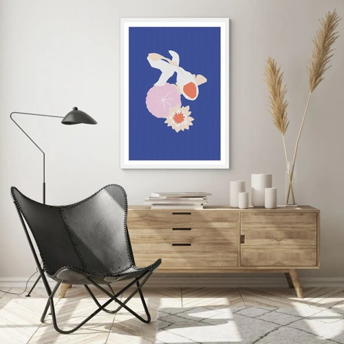 Poster in white frmae - Composition of Flowers and Buds - 50x70 cm