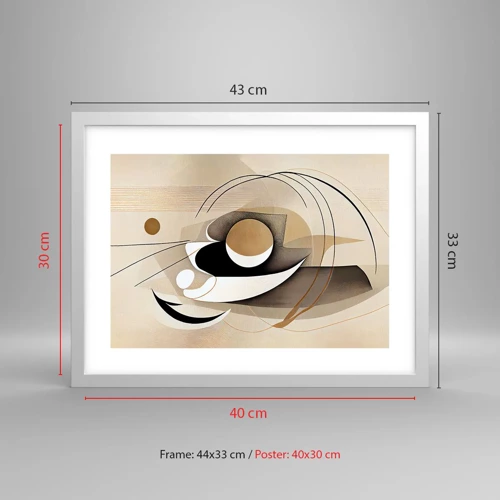 Poster in white frmae - Composition -the Heart of Things - 40x30 cm