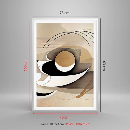 Poster in white frmae - Composition -the Heart of Things - 70x100 cm