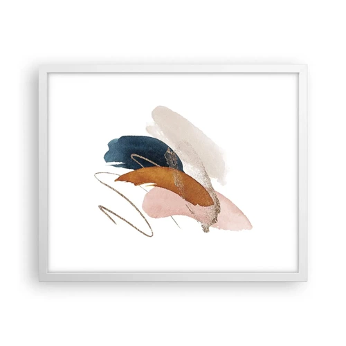 Poster in white frmae - Composition with Wings - 50x40 cm