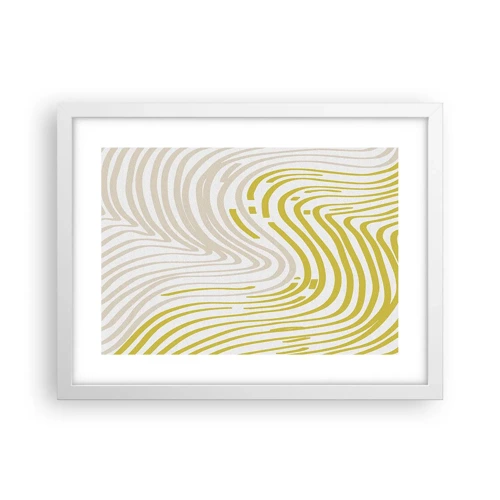 Poster in white frmae - Composition with a Gentle Curve - 40x30 cm
