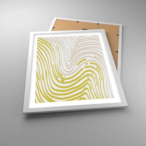 Poster in white frmae - Composition with a Gentle Curve - 40x50 cm