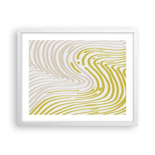 Poster in white frmae - Composition with a Gentle Curve - 50x40 cm