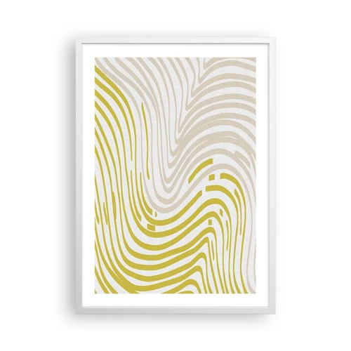 Poster in white frmae - Composition with a Gentle Curve - 50x70 cm