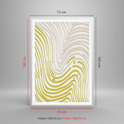 Poster in white frmae - Composition with a Gentle Curve - 70x100 cm