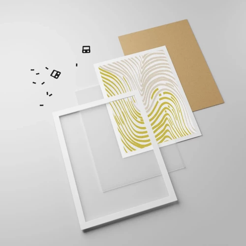 Poster in white frmae - Composition with a Gentle Curve - 70x100 cm