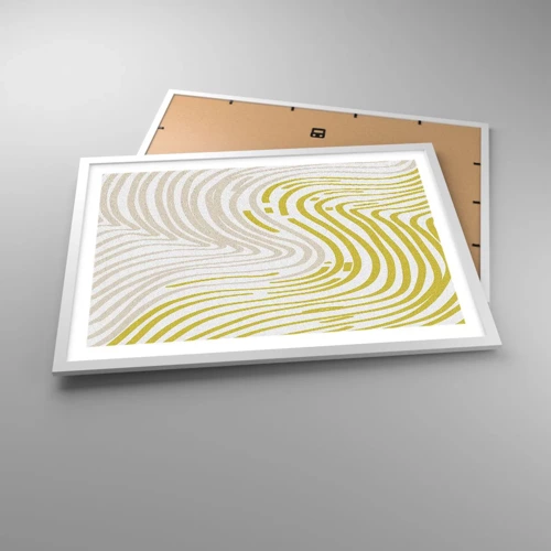 Poster in white frmae - Composition with a Gentle Curve - 70x50 cm