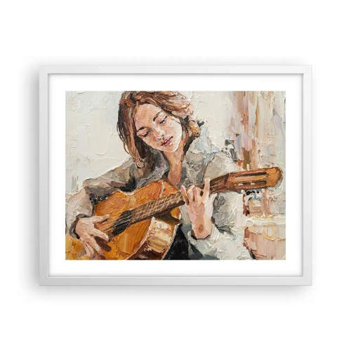 Poster in white frmae - Concert for Guitar and Girly Heart - 50x40 cm