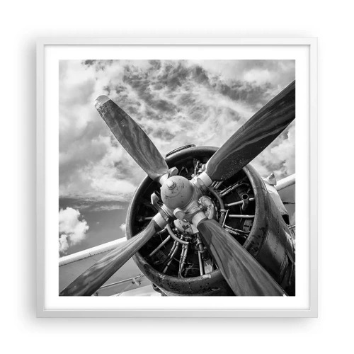 Poster in white frmae - Conquerer of the Skies - 60x60 cm