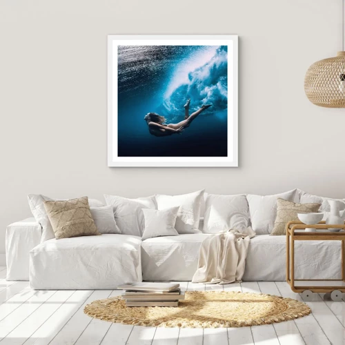 Poster in white frmae - Contemporary Syren - 40x40 cm