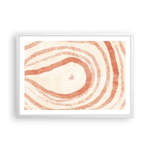 Poster in white frmae - Coral Circles - Composition - 70x50 cm