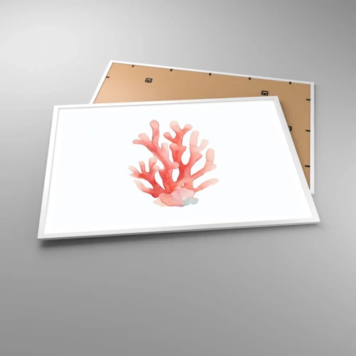 Poster in white frmae - Coral Colour Colars - 100x70 cm