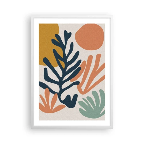 Poster in white frmae - Coral Sea - 50x70 cm