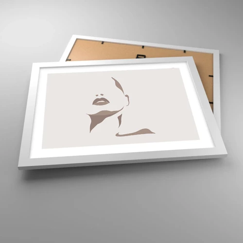 Poster in white frmae - Created with Light and Shadow - 40x30 cm