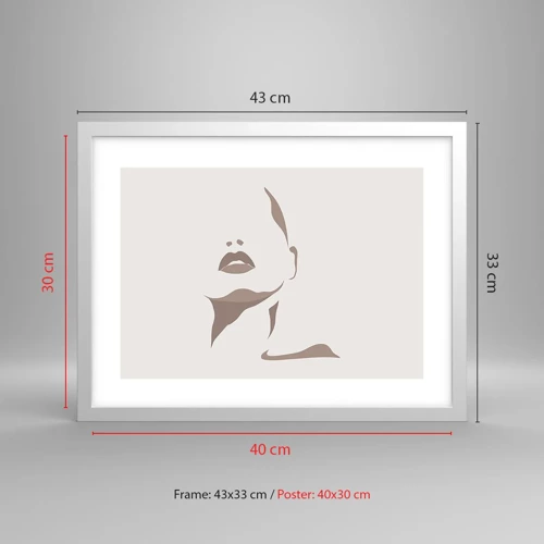 Poster in white frmae - Created with Light and Shadow - 40x30 cm