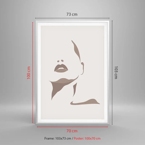Poster in white frmae - Created with Light and Shadow - 70x100 cm