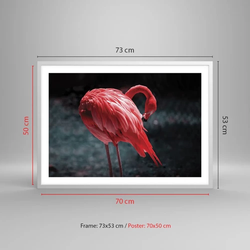 Poster in white frmae - Crimson Poem of Nature - 70x50 cm