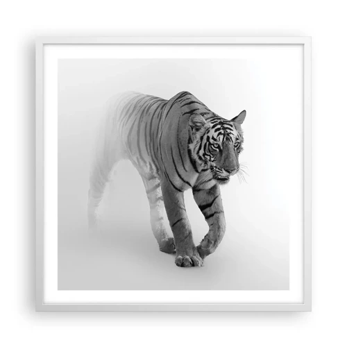 Poster in white frmae - Crouching in Fog - 60x60 cm