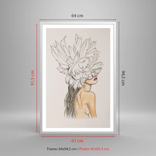 Poster in white frmae - Crowned Beauty - 61x91 cm