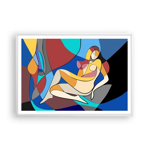 Poster in white frmae - Cubist Nude - 100x70 cm