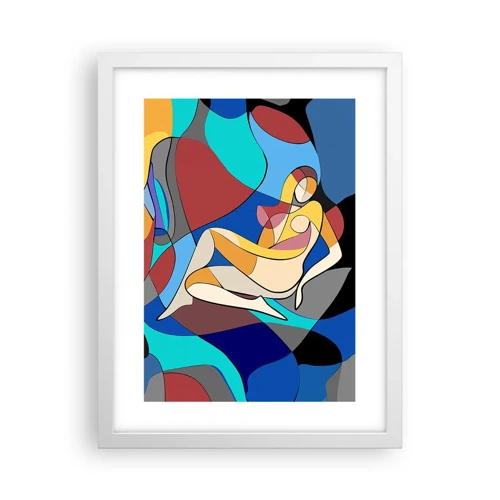 Poster in white frmae - Cubist Nude - 30x40 cm