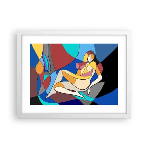 Poster in white frmae - Cubist Nude - 40x30 cm