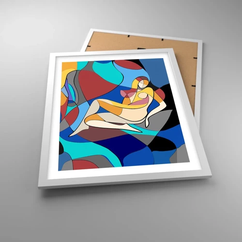 Poster in white frmae - Cubist Nude - 40x50 cm