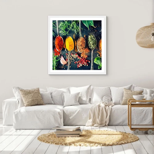 Poster in white frmae - Culinary Magic - 30x30 cm