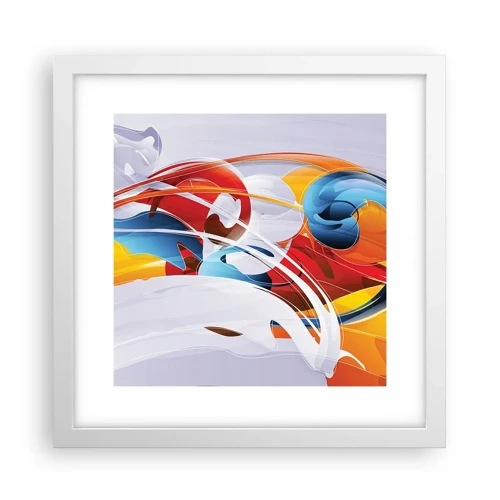 Poster in white frmae - Dance of Elements - 30x30 cm