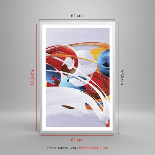 Poster in white frmae - Dance of Elements - 61x91 cm