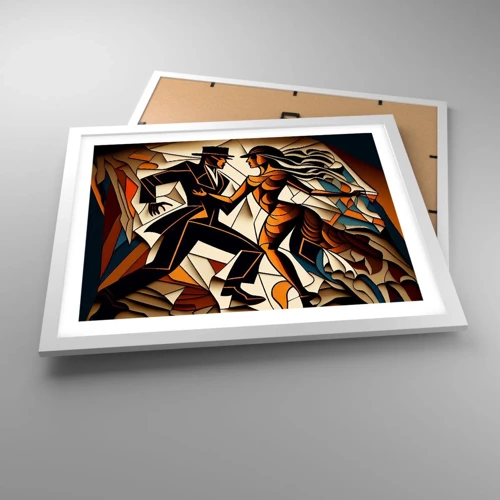 Poster in white frmae - Dance of Passion  - 50x40 cm