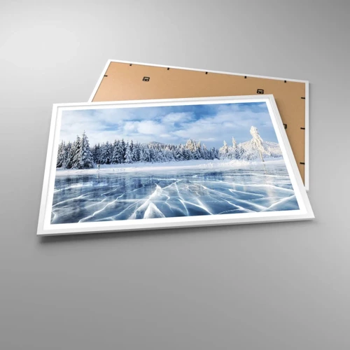 Poster in white frmae - Dazling and Crystalline View - 100x70 cm