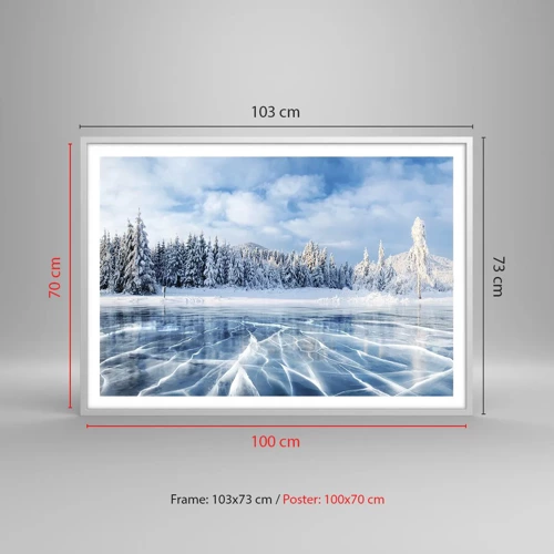 Poster in white frmae - Dazling and Crystalline View - 100x70 cm