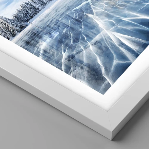 Poster in white frmae - Dazling and Crystalline View - 30x30 cm