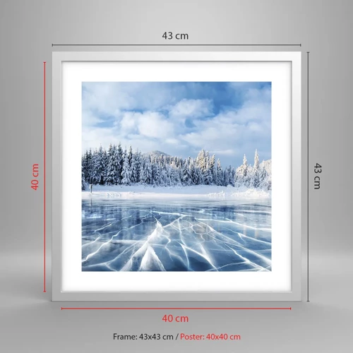 Poster in white frmae - Dazling and Crystalline View - 40x40 cm