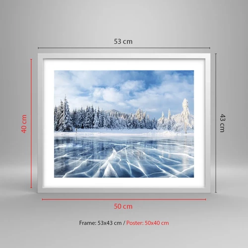 Poster in white frmae - Dazling and Crystalline View - 50x40 cm