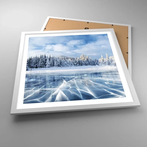 Poster in white frmae - Dazling and Crystalline View - 50x50 cm