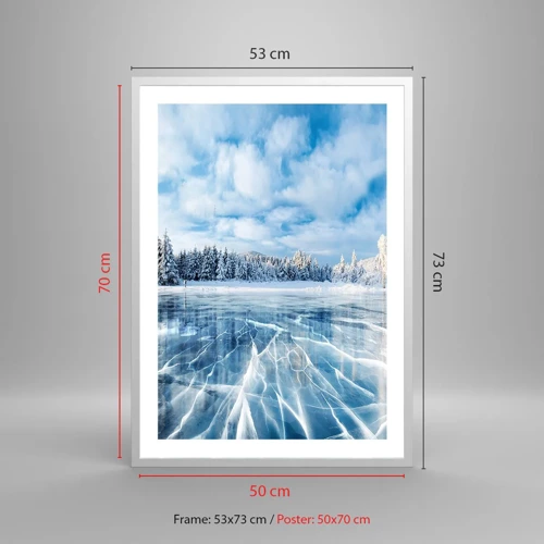 Poster in white frmae - Dazling and Crystalline View - 50x70 cm