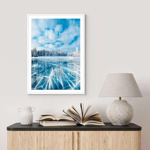 Poster in white frmae - Dazling and Crystalline View - 70x100 cm