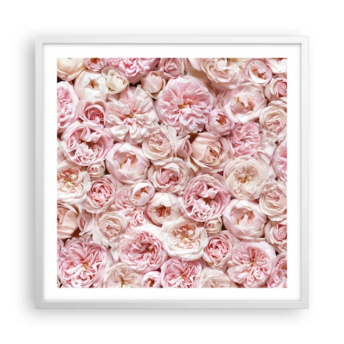 Poster in white frmae - Decked with Roses - 60x60 cm