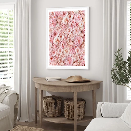 Poster in white frmae - Decked with Roses - 70x100 cm