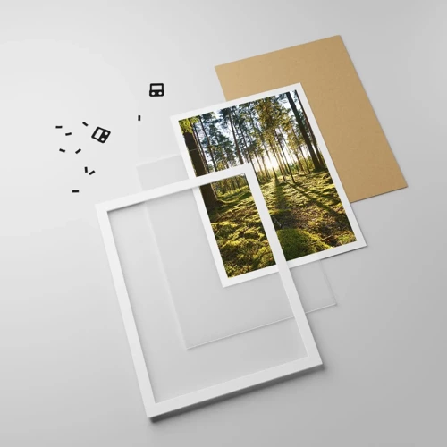 Poster in white frmae - Deep in the Forest - 30x40 cm