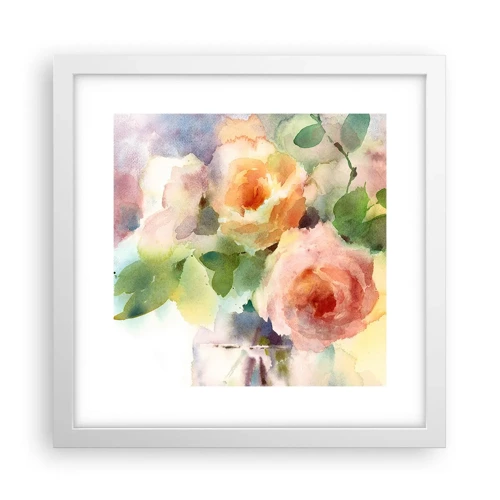 Poster in white frmae - Delicate Like Watercolour - 30x30 cm