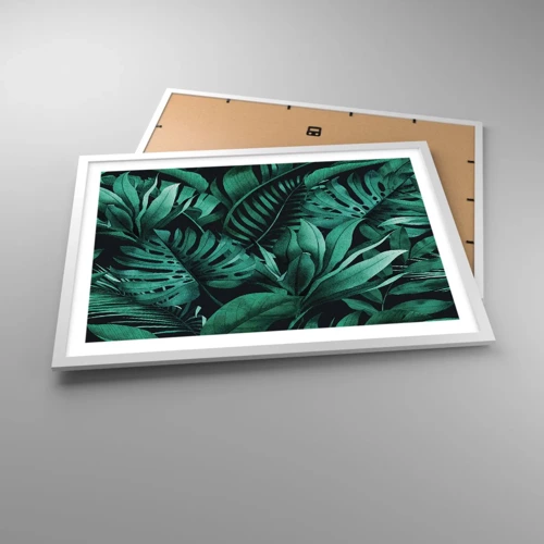 Poster in white frmae - Depth of Tropical Green - 70x50 cm