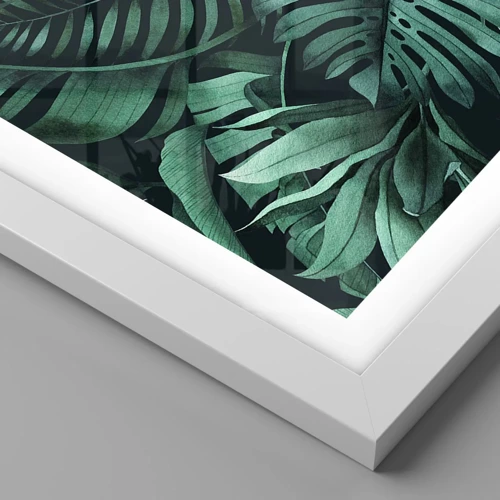 Poster in white frmae - Depth of Tropical Green - 70x50 cm