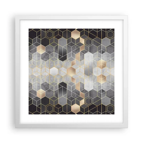 Poster in white frmae - Diamond Composition - 40x40 cm