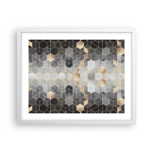 Poster in white frmae - Diamond Composition - 50x40 cm