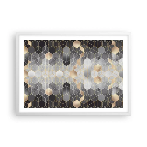 Poster in white frmae - Diamond Composition - 70x50 cm