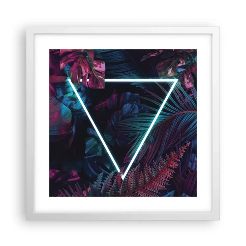 Poster in white frmae - Disco Style Garden - 40x40 cm